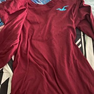 Hollister long sleeve red shirt